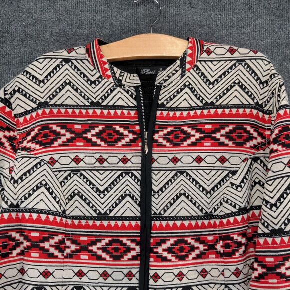 Phool Womens Full Zip Aztec Print Jacket 18 Long Sleeve Multi 100% Rayon - Picture 3 of 12